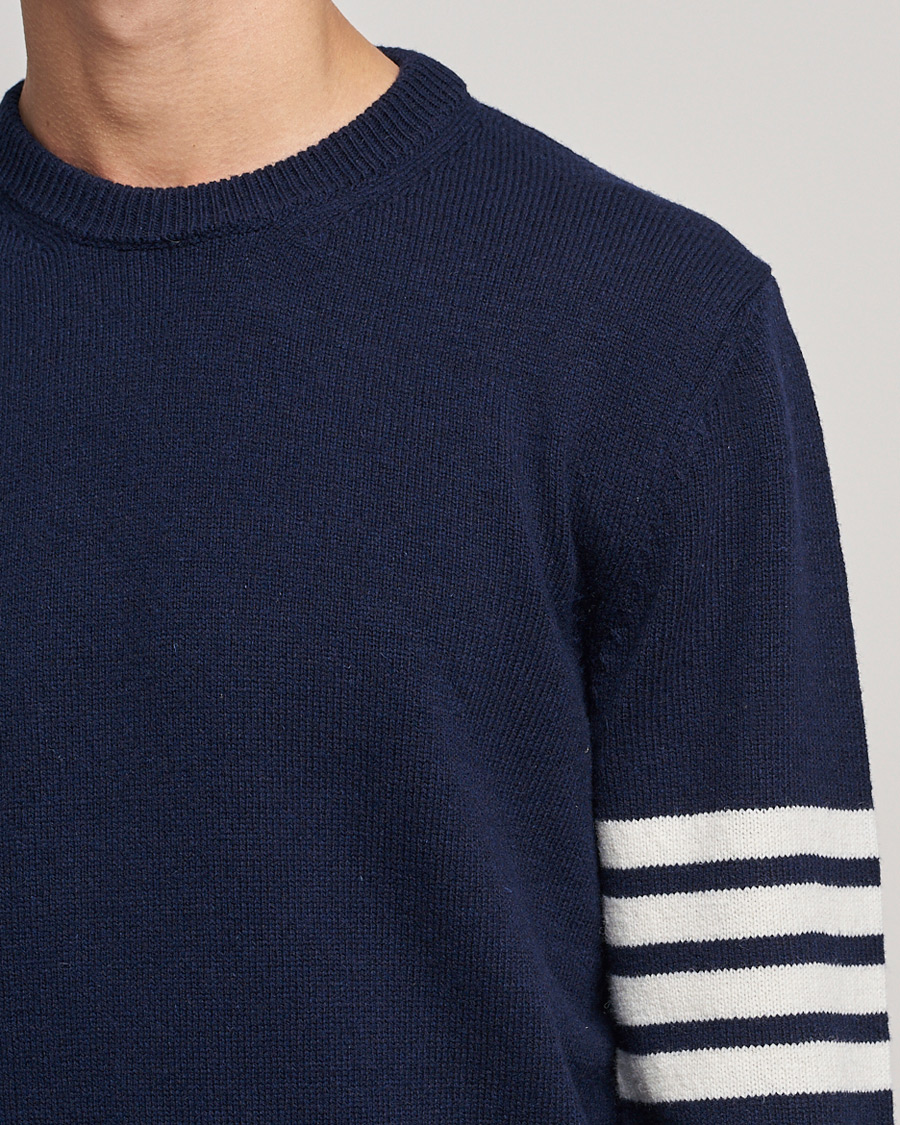 Heren | Truien | Thom Browne | 4 Bar Shetland Pullover Navy