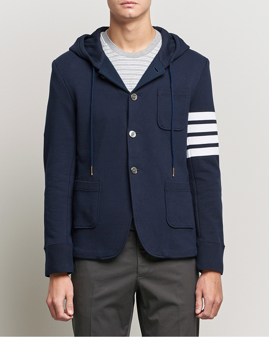 Homme | Blazers | Thom Browne | Hooded Sport Coat Navy