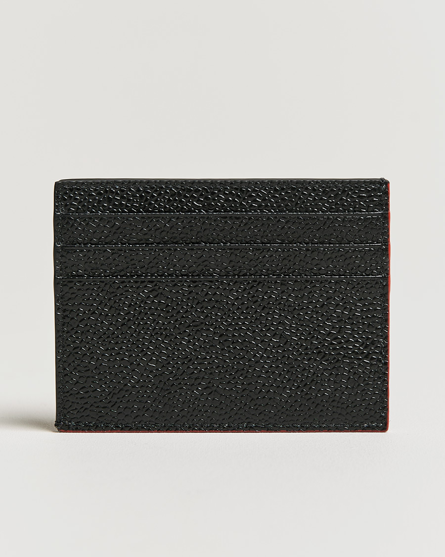 Homme | Thom Browne Double Sided Card Holder Black | Thom Browne | Double Sided Card Holder Black