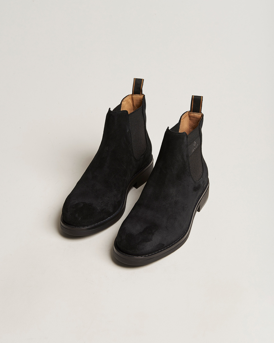Homme | GANT Brookly Suede Chelsea Boot Black | GANT | Brookly Suede Chelsea Boot Black