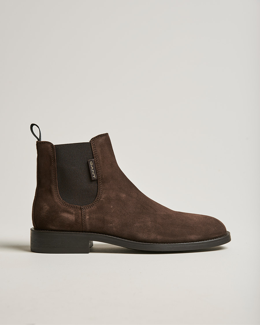 Homme | GANT Brockwill Suede Chelsea Boot Dark Brown | GANT | Brockwill Suede Chelsea Boot Dark Brown
