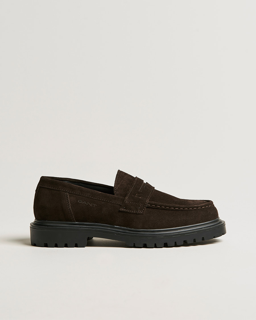 Heren | GANT Jackmote Suede Loafter Dark Brown | GANT | Jackmote Suede Loafter Dark Brown