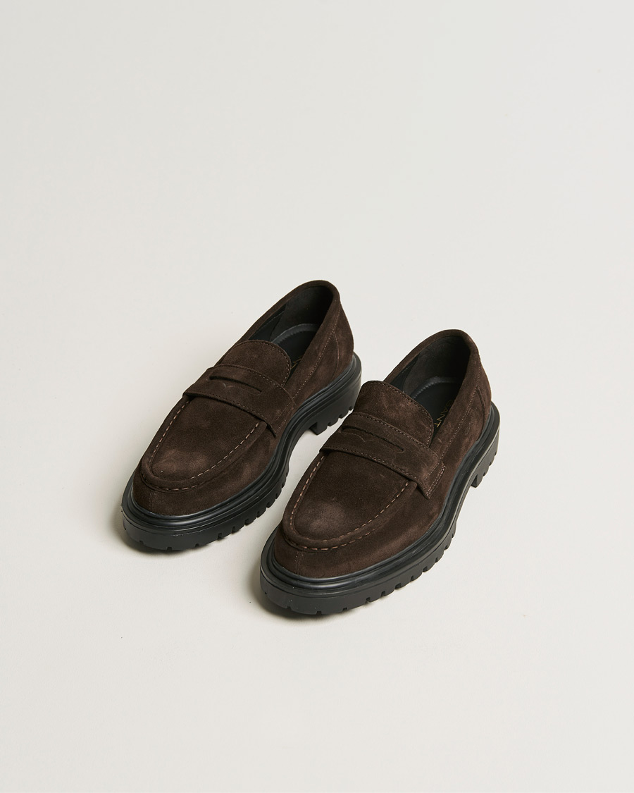 Heren | GANT Jackmote Suede Loafter Dark Brown | GANT | Jackmote Suede Loafter Dark Brown