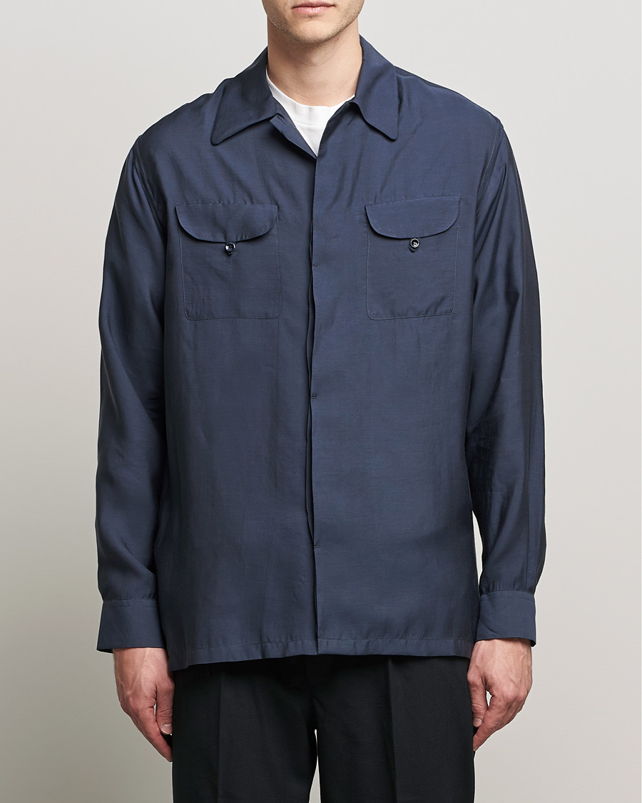 Homme | Chemises | Giorgio Armani | Double Pocket Overshirt Navy