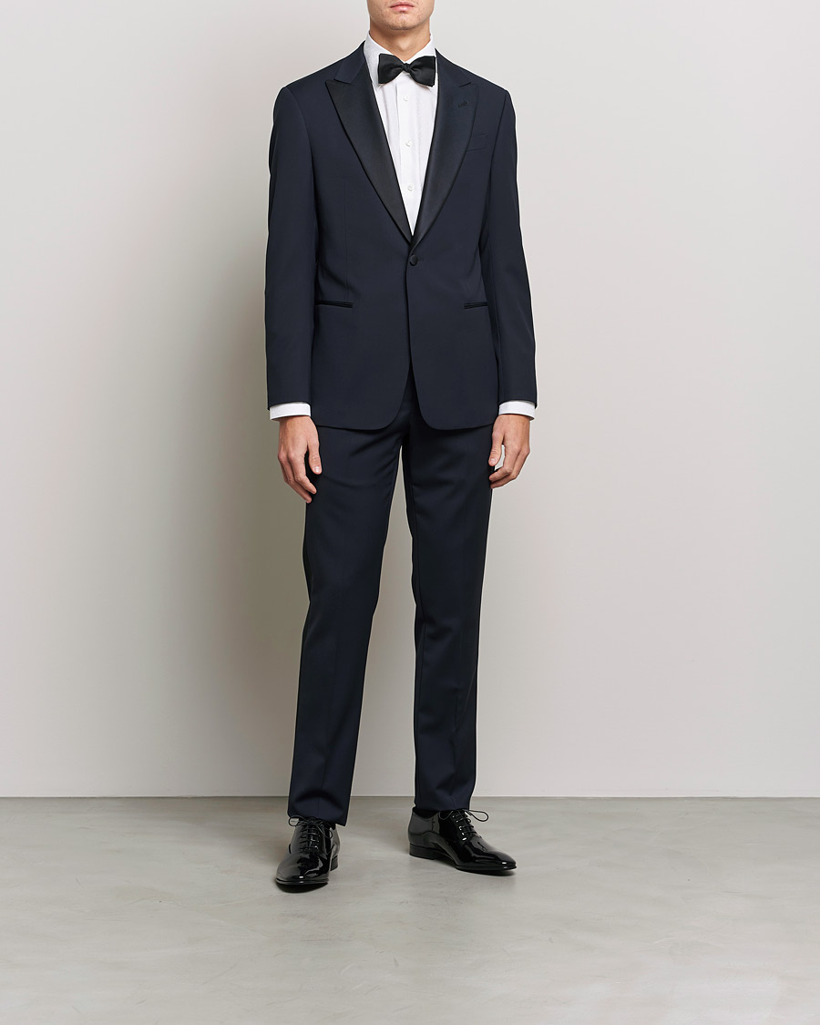 Homme | Costumes | Giorgio Armani | Peak Lapel Smoking Navy
