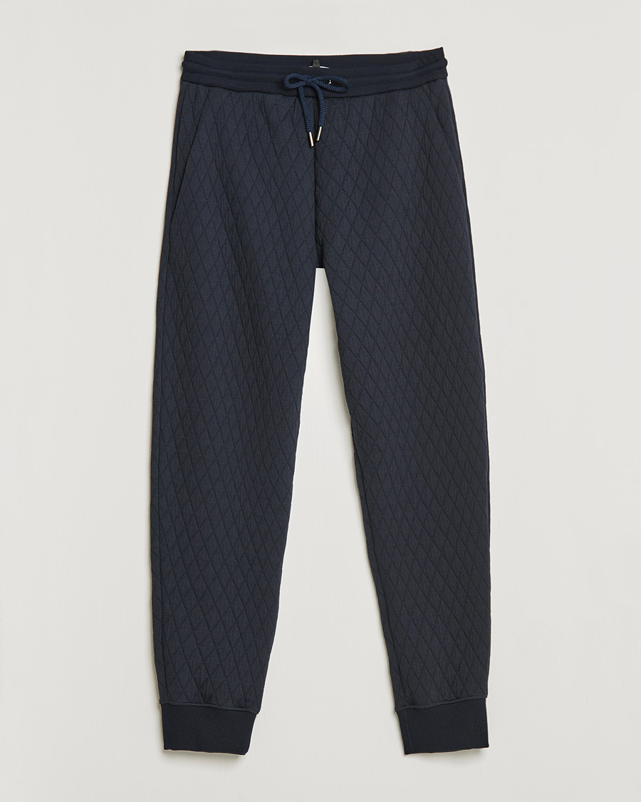 Homme | Pantalons | Giorgio Armani | Diamond Quilted Joggers Navy