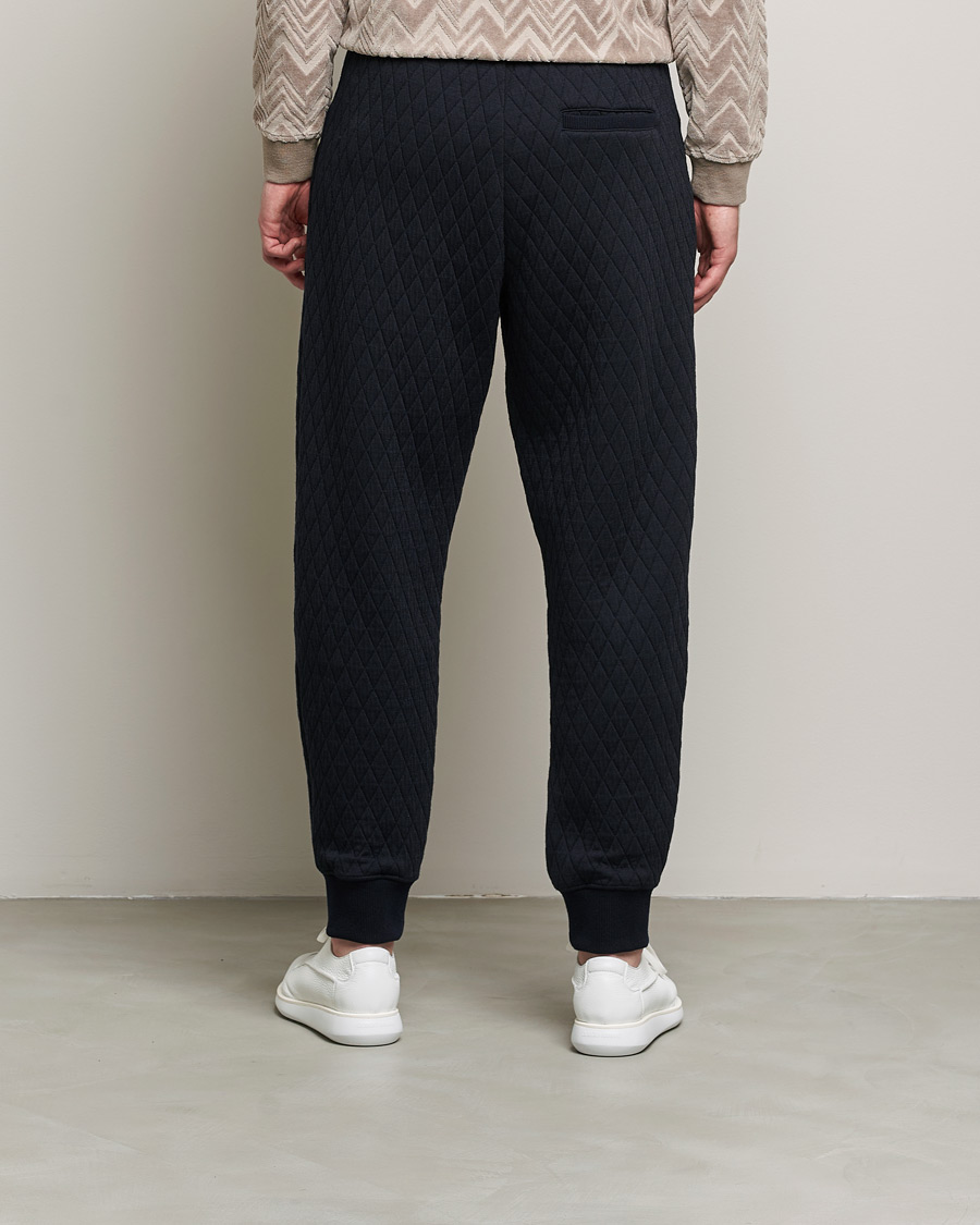 Homme | Pantalons | Giorgio Armani | Diamond Quilted Joggers Navy