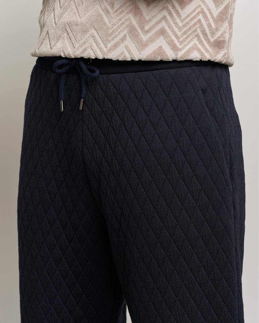 Homme | Pantalons | Giorgio Armani | Diamond Quilted Joggers Navy