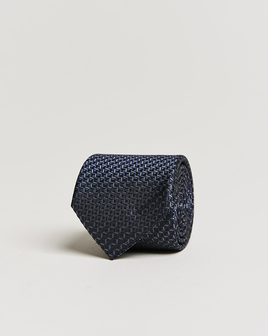 Homme | Giorgio Armani Woven Jacquard Silk Tie Navy | Giorgio Armani | Woven Jacquard Silk Tie Navy