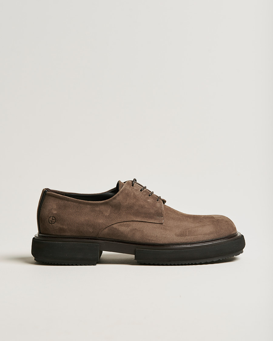 Heren | Giorgio Armani Plain Derbies Sand Suede | Giorgio Armani | Plain Derbies Sand Suede