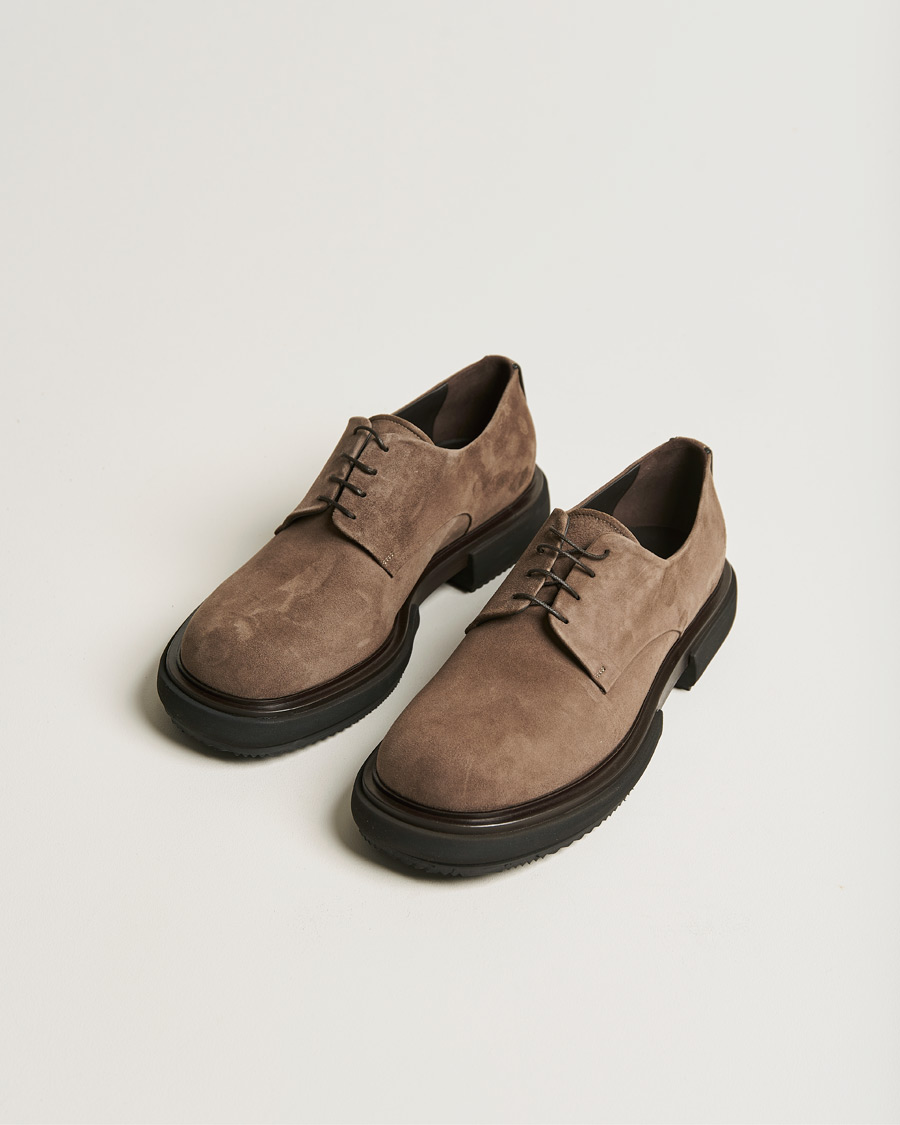 Heren | Giorgio Armani Plain Derbies Sand Suede | Giorgio Armani | Plain Derbies Sand Suede