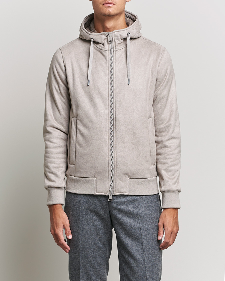 Homme | Manteaux Et Vestes | Herno | Faux Suede Jacket Light Grey
