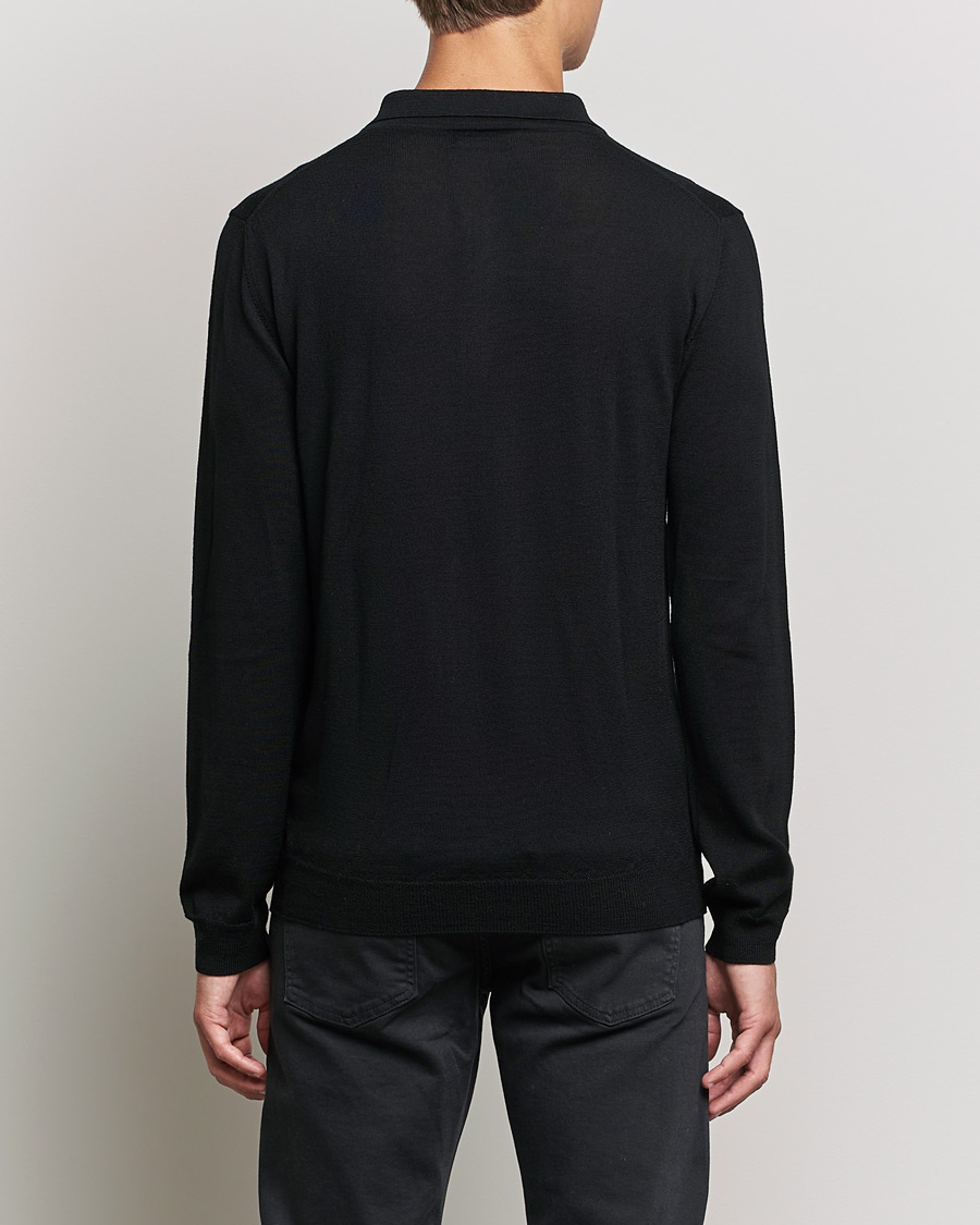 Homme | Pulls Et Tricots | J.Lindeberg | Noel True Merino Poloshirt Black