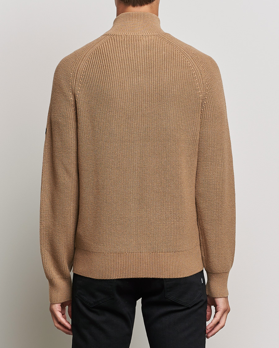 Homme | Pulls Et Tricots | J.Lindeberg | Kyler Wool Blend Zip Tiger Brown