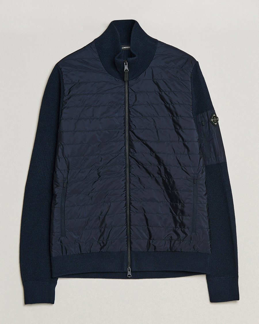 Homme | Pulls Et Tricots | J.Lindeberg | Beck Knitted Hybrid Jacket Navy