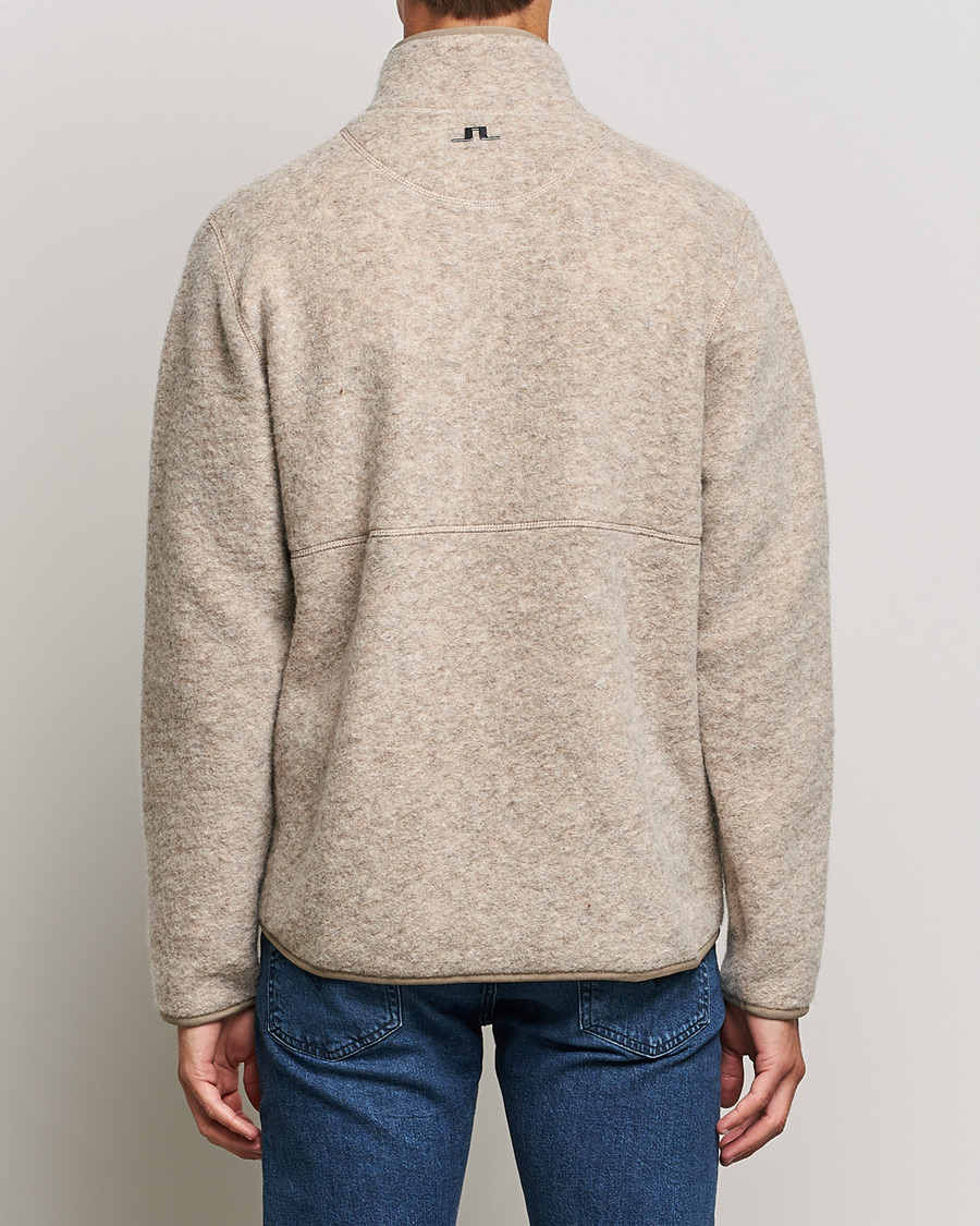 Heren | Truien | J.Lindeberg | Dustin Wool Fleece Jacket Tiger Brown
