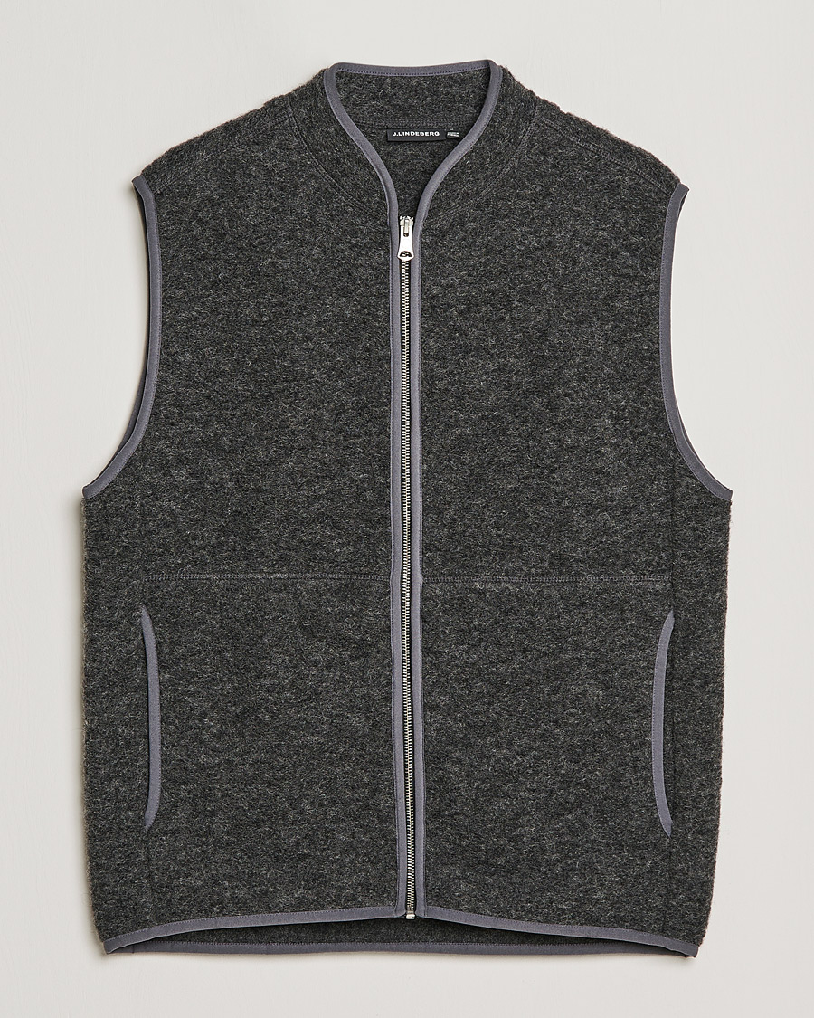 Homme | Pulls Et Tricots | J.Lindeberg | Duncan Wool Fleece Vest Grey Melange