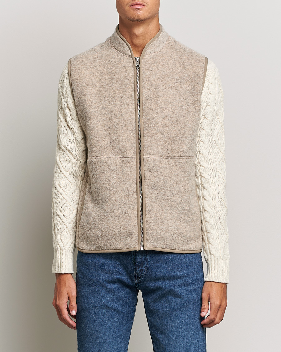 Homme | Pulls Et Tricots | J.Lindeberg | Duncan Wool Fleece Vest Tiger Brown