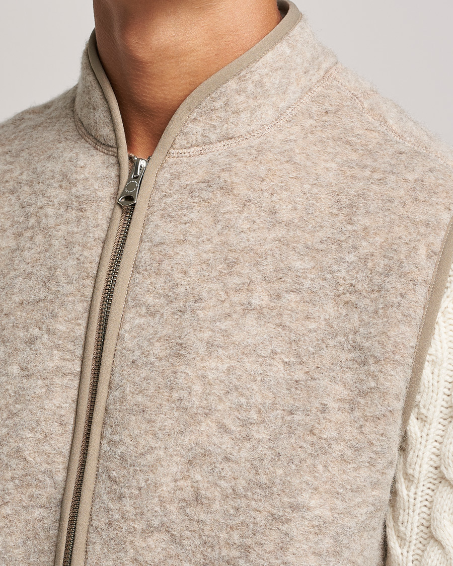 Homme | Pulls Et Tricots | J.Lindeberg | Duncan Wool Fleece Vest Tiger Brown