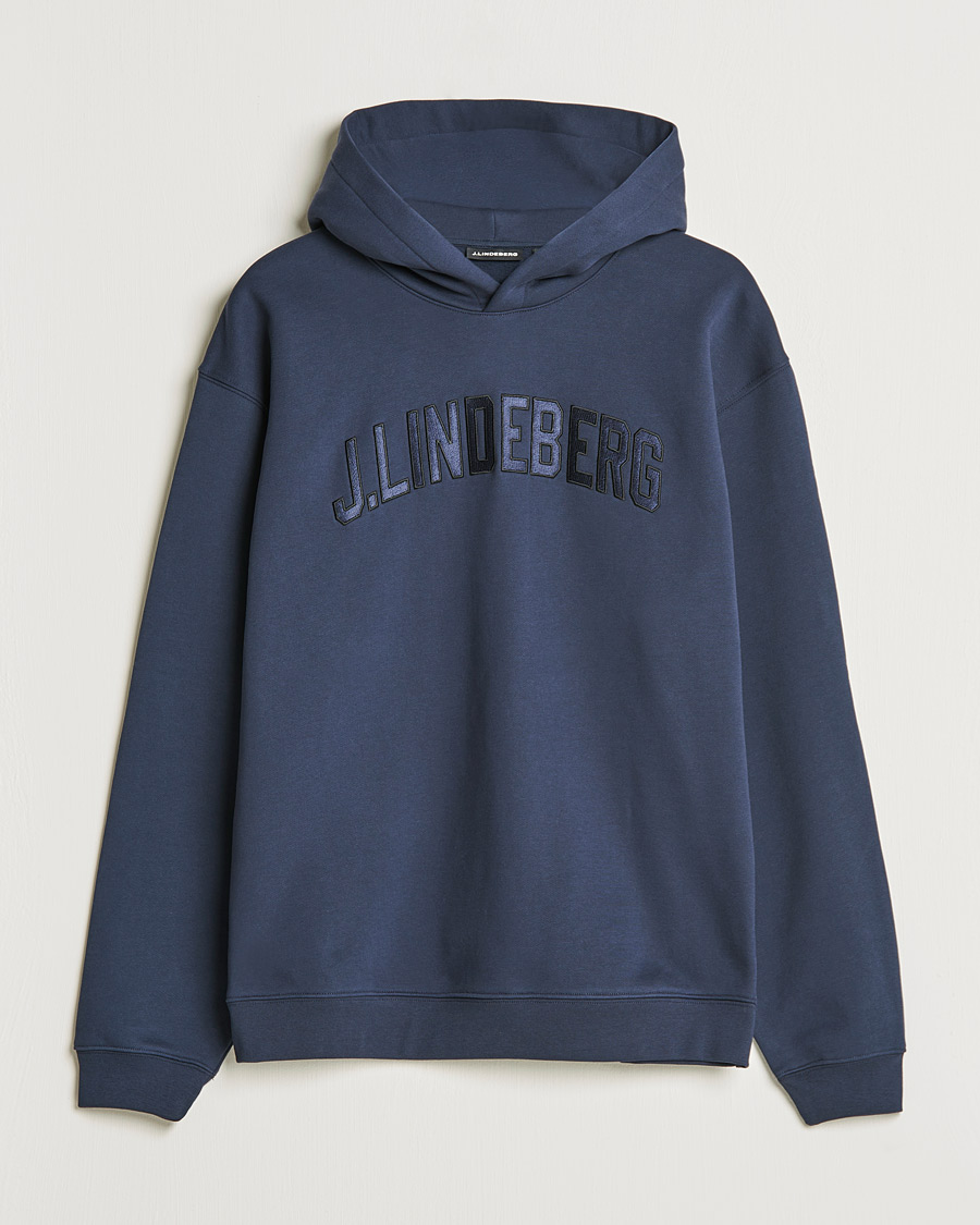 Homme | Pulls Et Tricots | J.Lindeberg | Kyzer Logo Hoodie Navy
