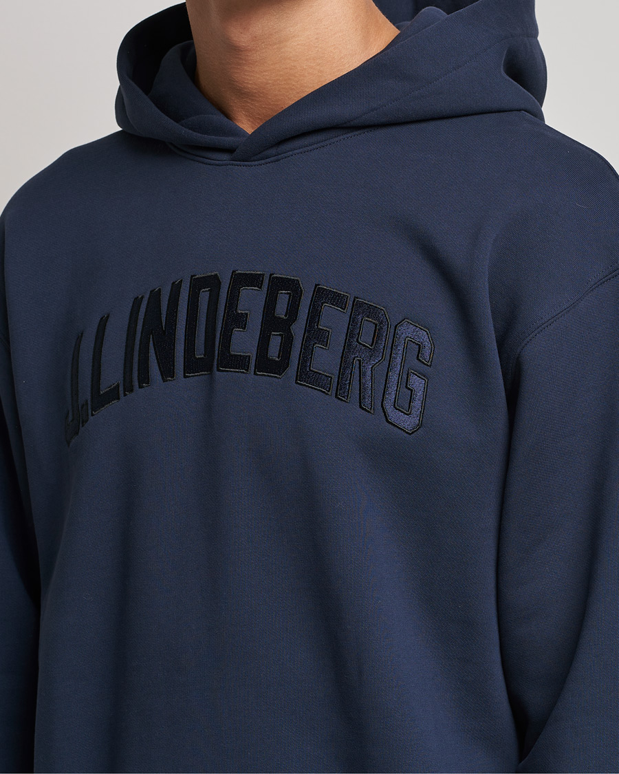 Homme | Pulls Et Tricots | J.Lindeberg | Kyzer Logo Hoodie Navy