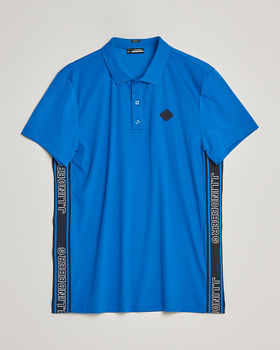 Heren | Polo's | J.Lindeberg | Diamond Regular Fit Polo Nautical Blue