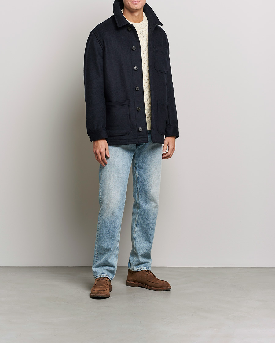 Homme | Manteaux Et Vestes | Armor-lux | Veste Heriagte Wool Jacket Navy