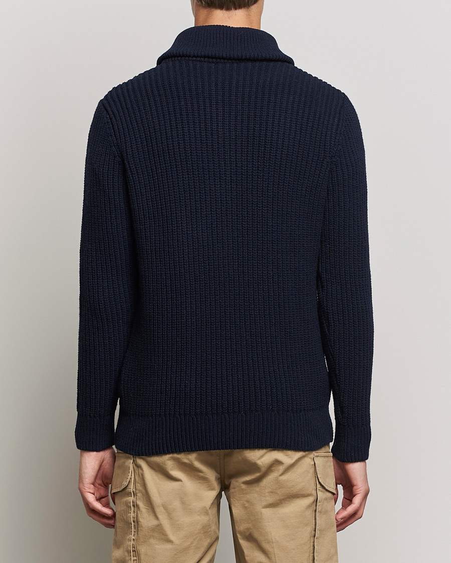Homme | Pulls Et Tricots | Armor-lux | Pull Camionneur Wool Half Zip Navy