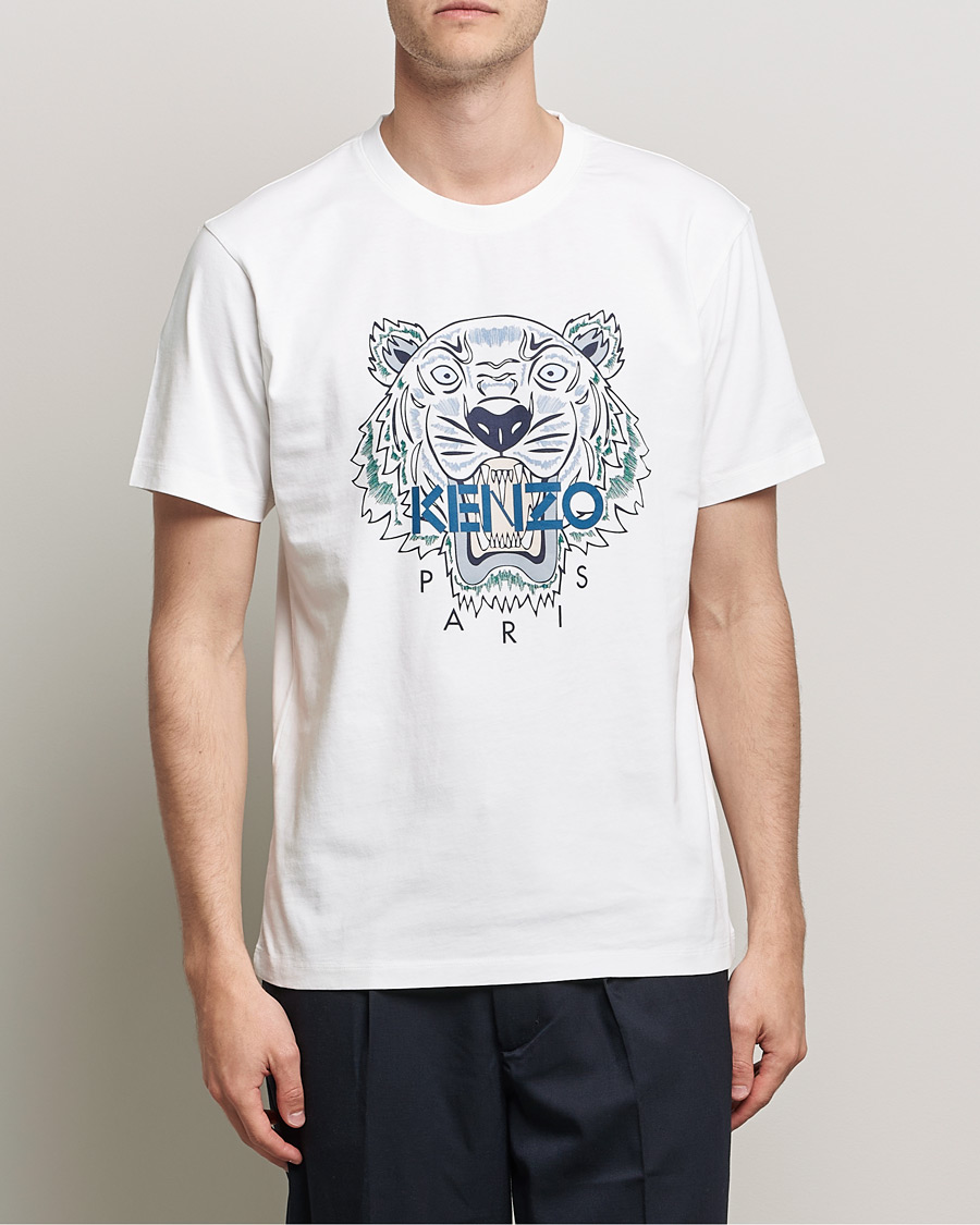 Homme | T-shirts | KENZO | Icon Tiger Crew Neck Tee White