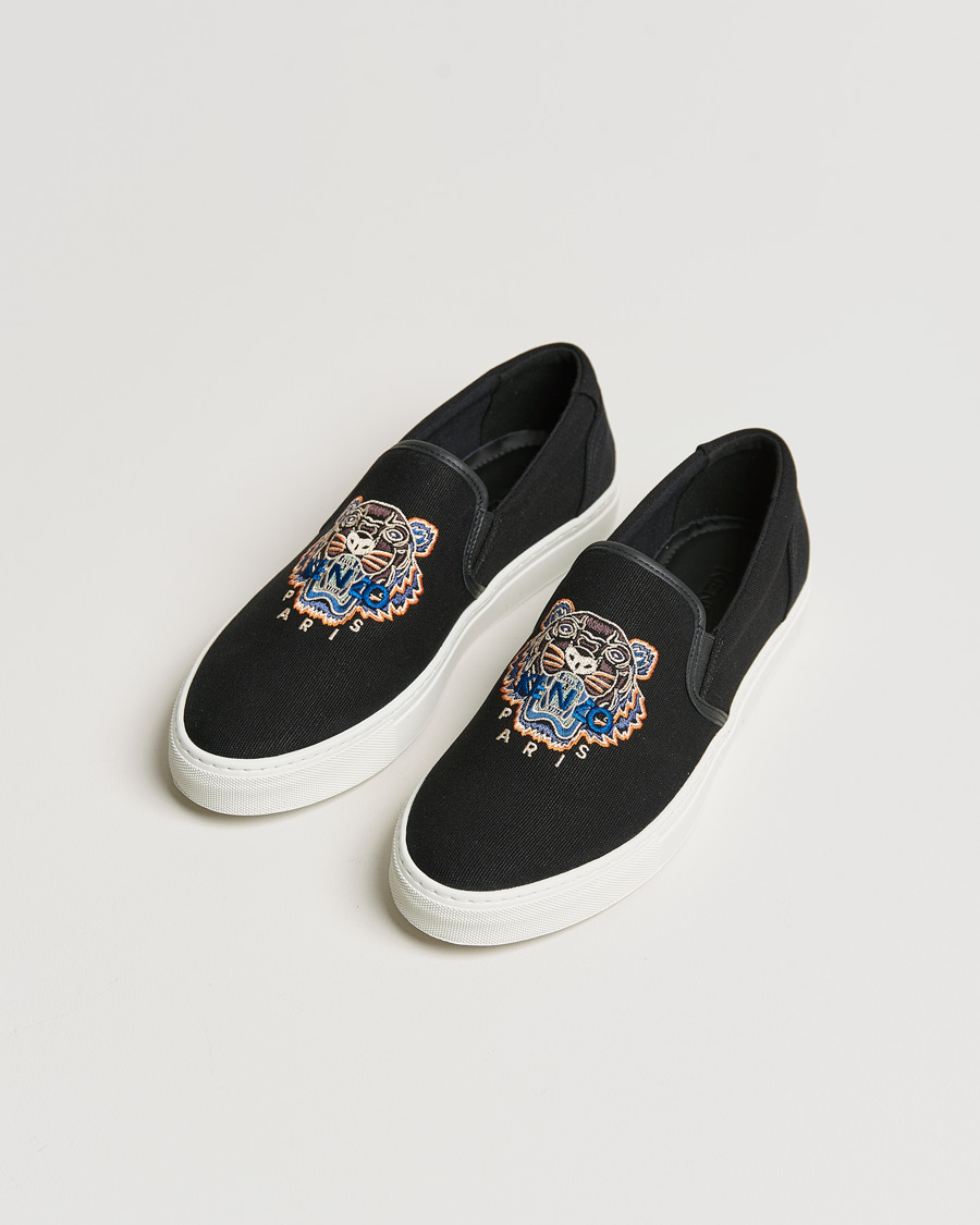 Homme | KENZO Tiger Slip On Sneaker Black | KENZO | Tiger Slip On Sneaker Black