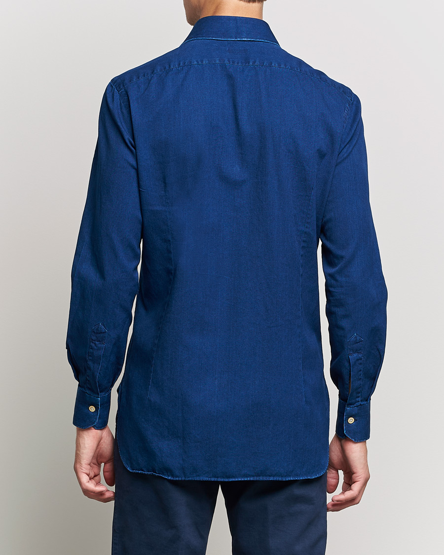 Heren | Overhemden | Kiton | Slim Fit Denim Shirt Blue Wash