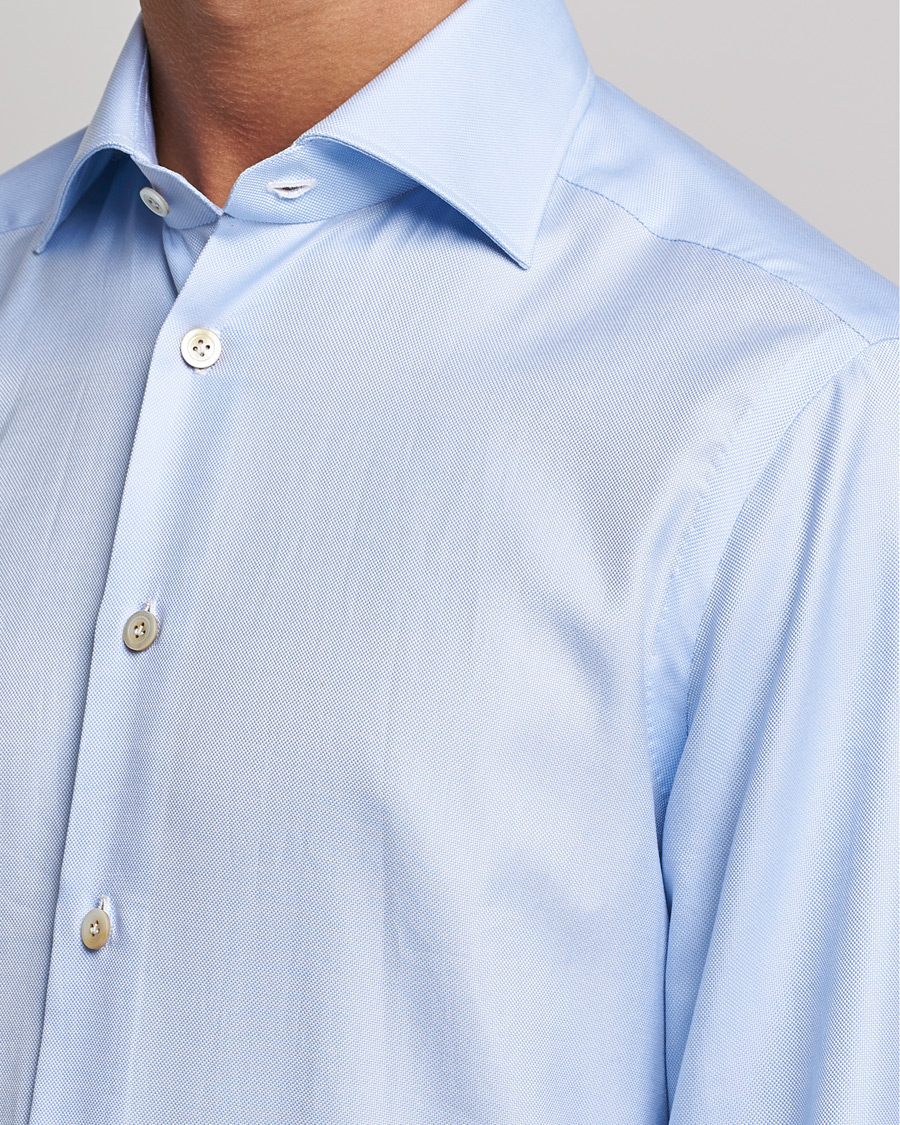 Homme | Chemises | Kiton | Slim Fit Royal Oxford Shirt Light Blue