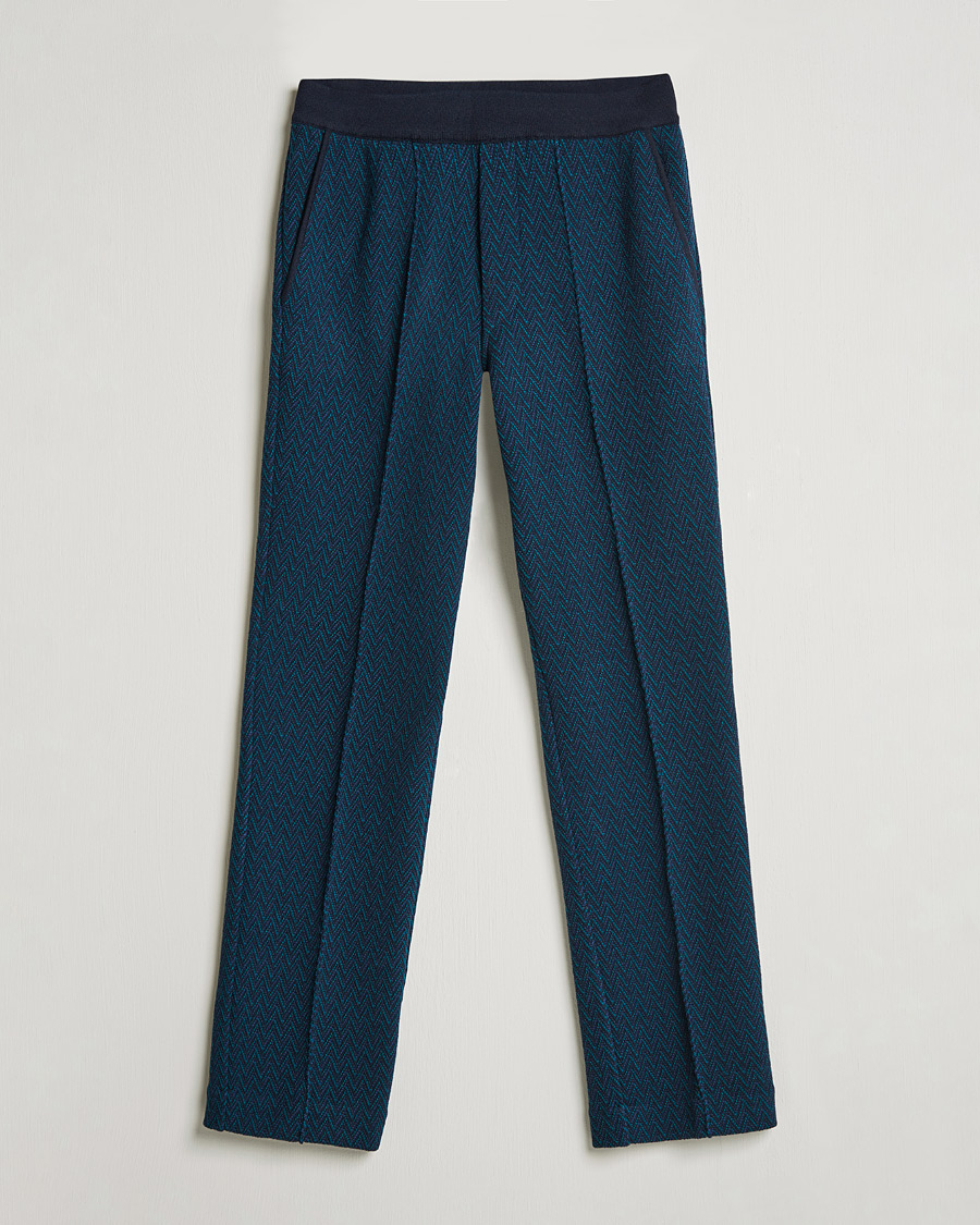 Heren | Broeken | Missoni | Zig Zag Knitted Trousers Navy
