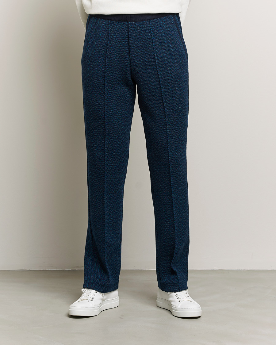 Heren | Broeken | Missoni | Zig Zag Knitted Trousers Navy
