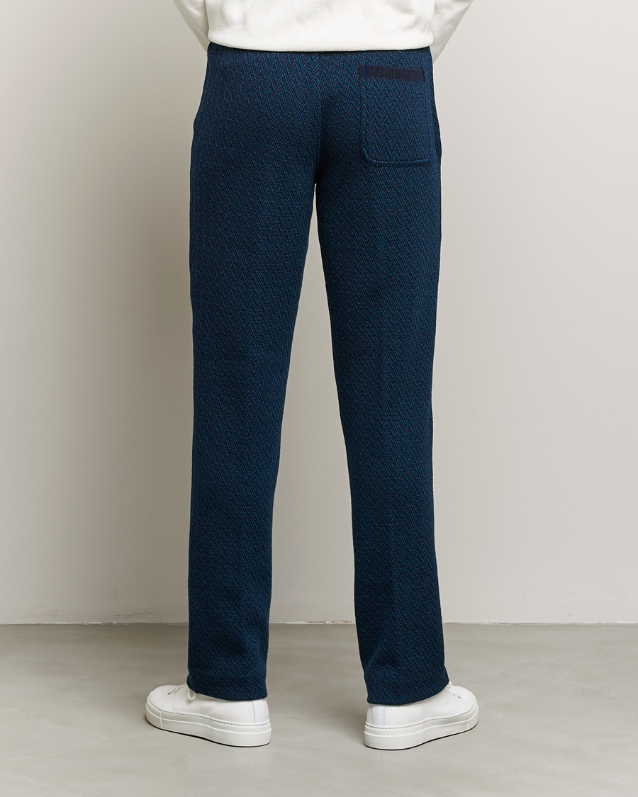 Heren | Broeken | Missoni | Zig Zag Knitted Trousers Navy