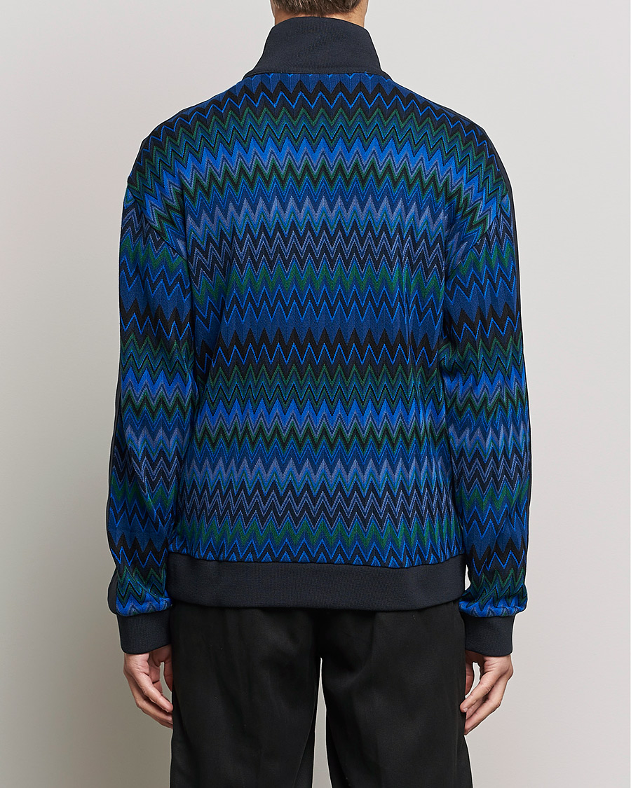 Heren | Truien | Missoni | Chevron Full Zip Sweater Navy