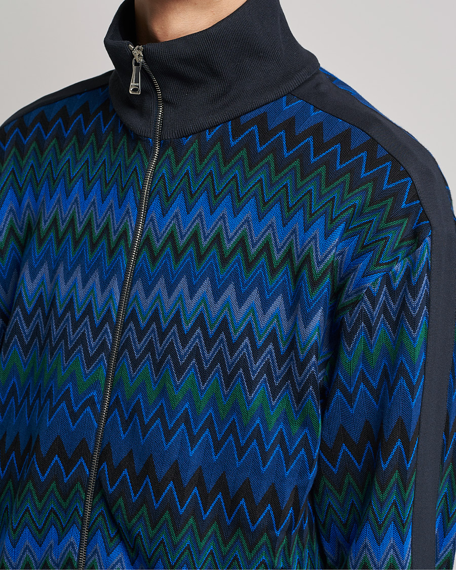 Heren | Truien | Missoni | Chevron Full Zip Sweater Navy