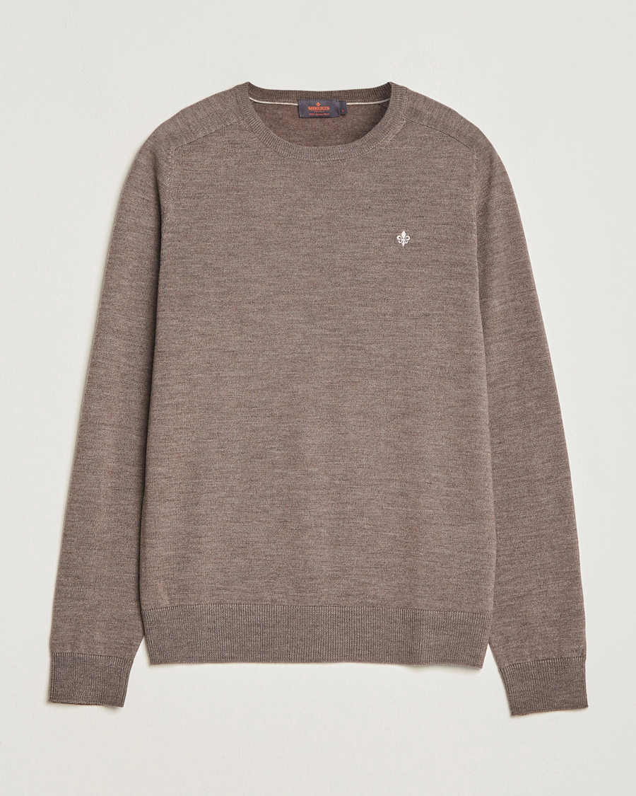 Homme | Pulls Et Tricots | Morris | Merino O-neck Brown