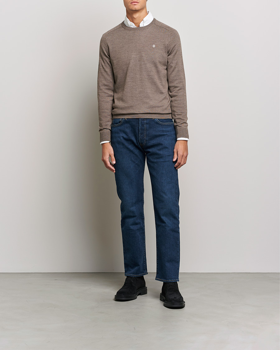 Homme | Pulls Et Tricots | Morris | Merino O-neck Brown
