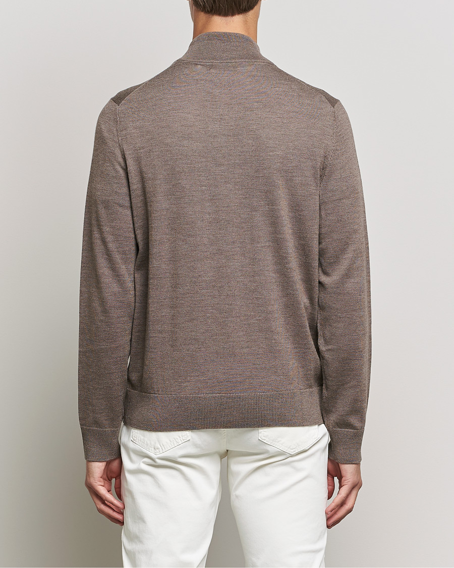 Homme | Pulls Et Tricots | Morris | Merino Zip Cardigan Brown