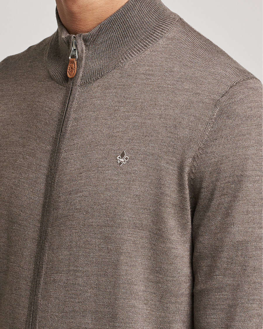 Homme | Pulls Et Tricots | Morris | Merino Zip Cardigan Brown