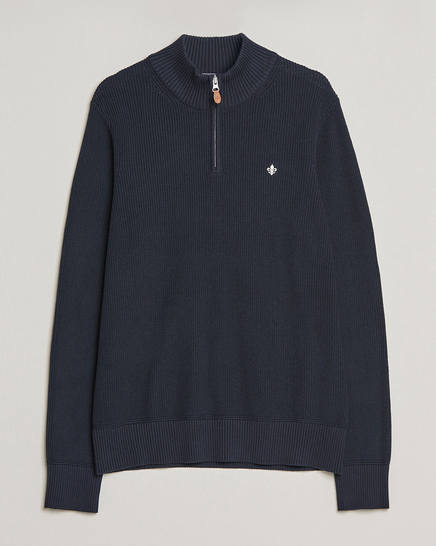 Homme | Pulls Et Tricots | Morris | Bernard Cotton Half Zip Blue
