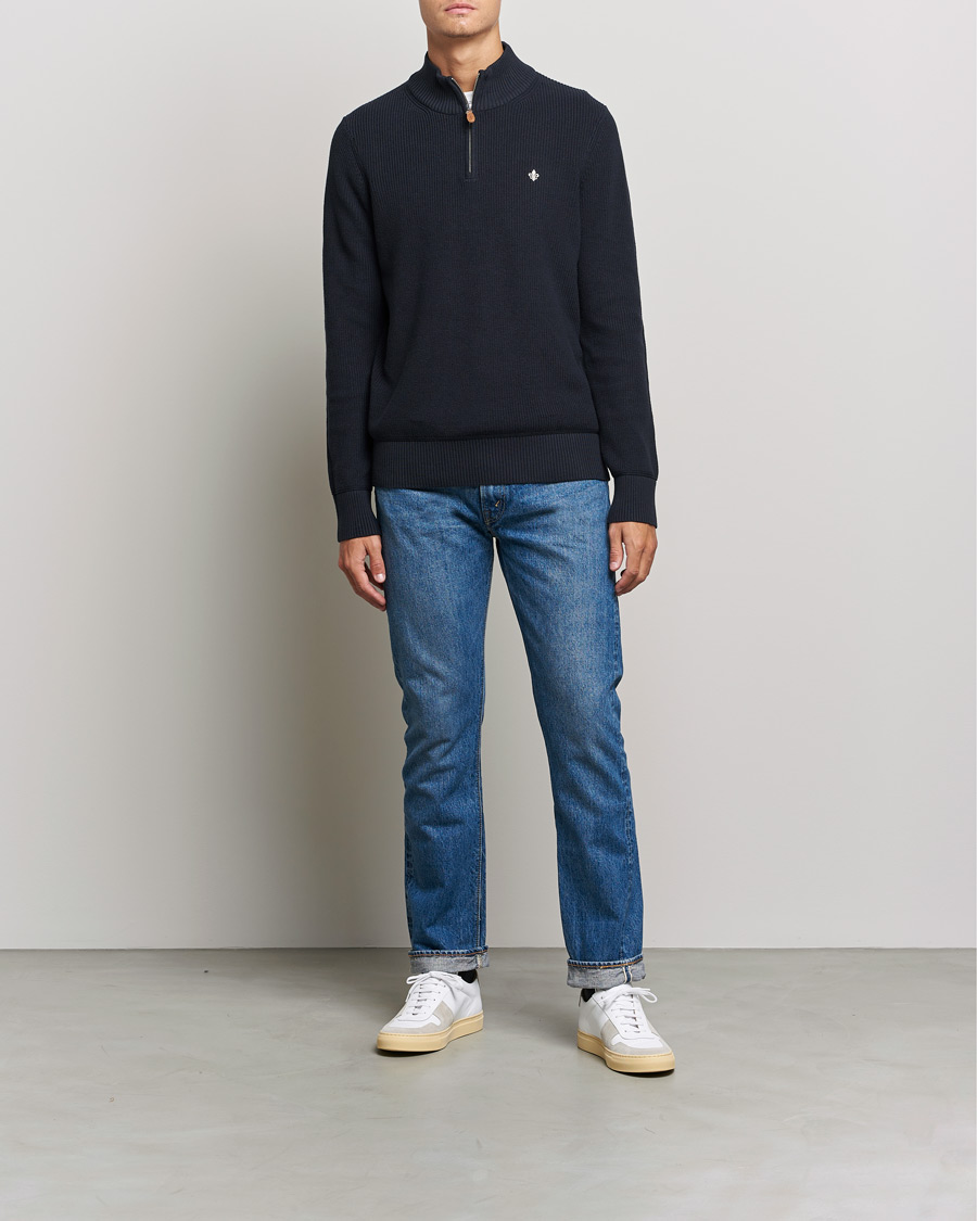 Homme | Pulls Et Tricots | Morris | Bernard Cotton Half Zip Blue