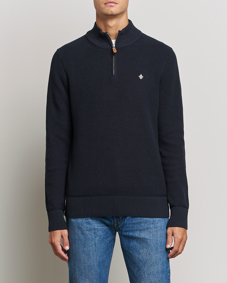 Homme | Pulls Et Tricots | Morris | Bernard Cotton Half Zip Blue