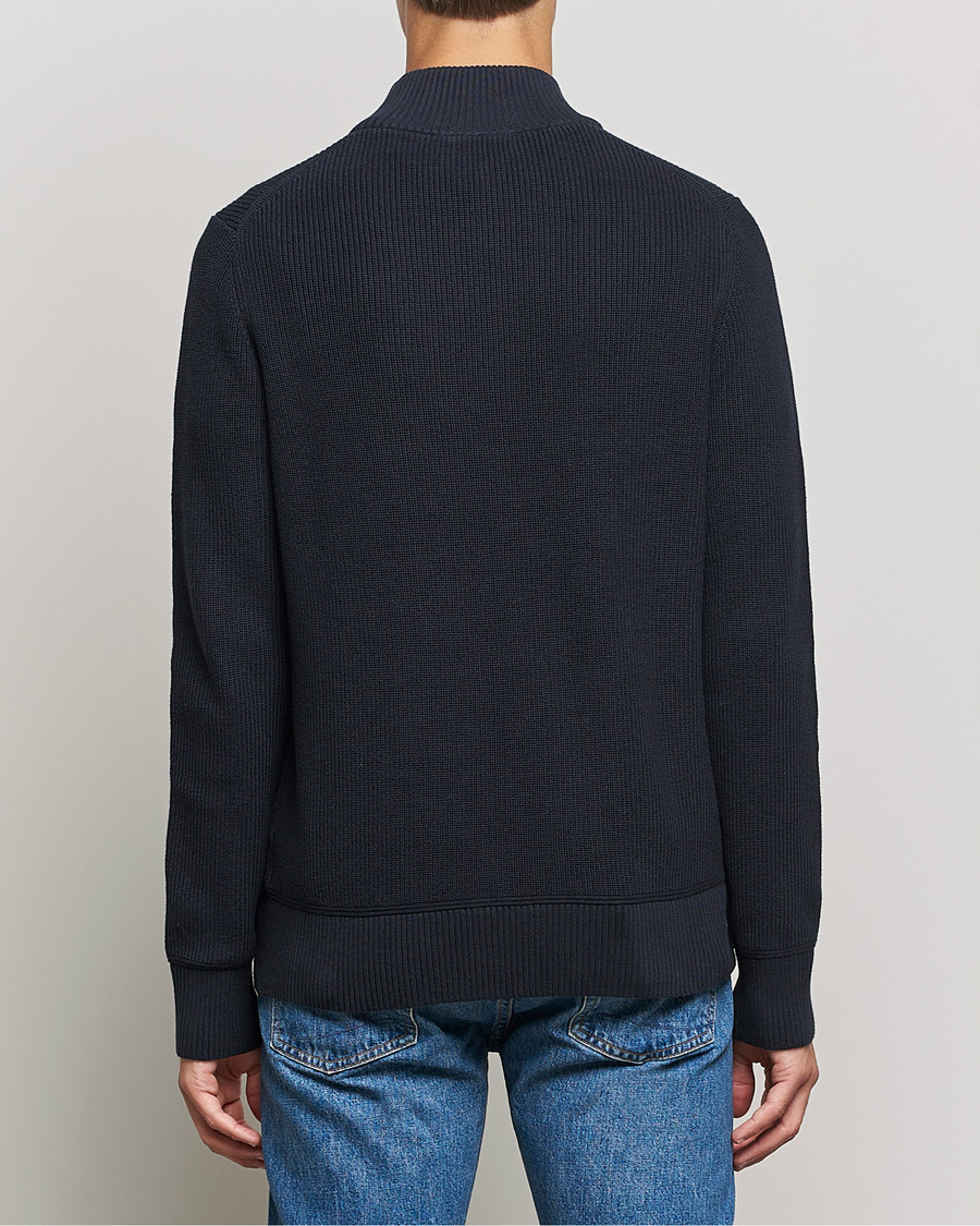 Homme | Pulls Et Tricots | Morris | Bernard Cotton Half Zip Blue