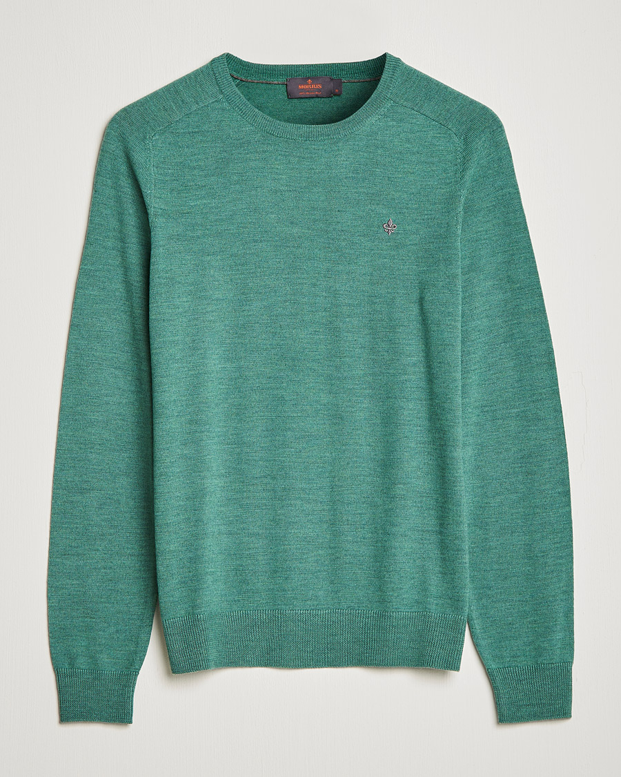 Homme | Pulls Et Tricots | Morris | Merino Crew Neck Pullover Mineral Green