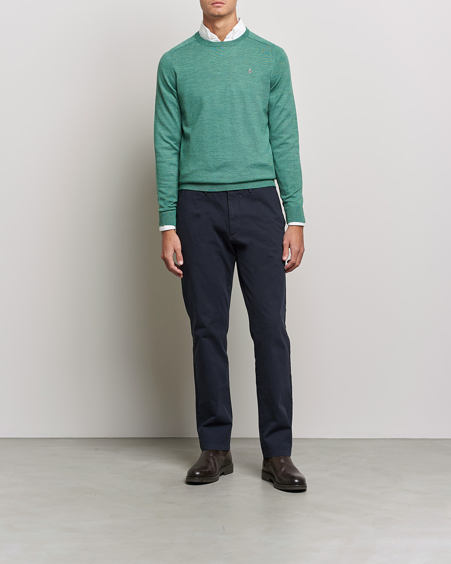 Homme | Pulls Et Tricots | Morris | Merino Crew Neck Pullover Mineral Green