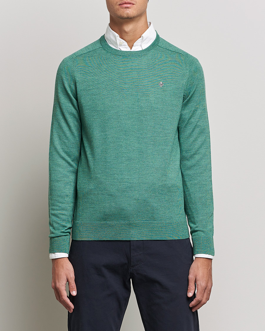 Homme | Pulls Et Tricots | Morris | Merino Crew Neck Pullover Mineral Green