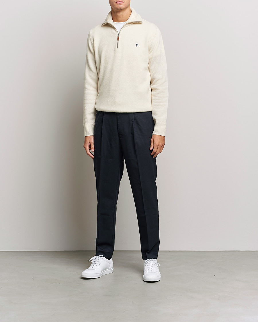 Homme | Pulls Et Tricots | Morris | Kieran Wool Half Zip Off White