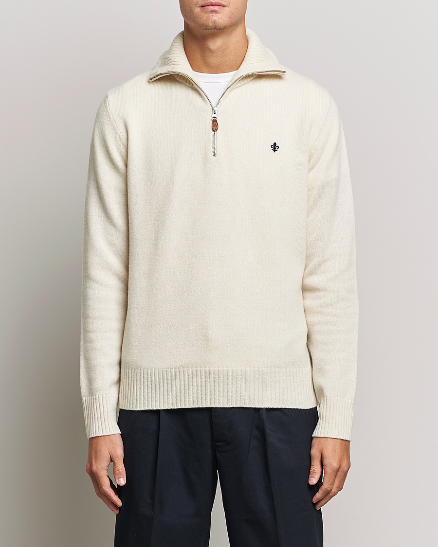 Homme | Pulls Et Tricots | Morris | Kieran Wool Half Zip Off White